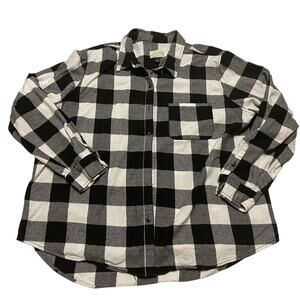 Universal Thread Good Co. Mens Button up T-shirt Black/White XL